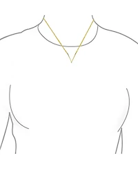 Bling Jewelry Minimalist Geometric Chevron V Pendant Necklace 14K Gold Plated Silver