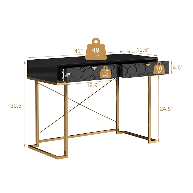 Boyel Living Functional Writing Desk with Ample Storage and Modern Design