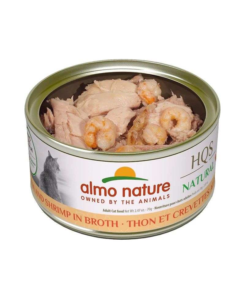Almo Nature Hqs Natural Cat 24pk (2.47oz): Tuna & Shrimp In Broth