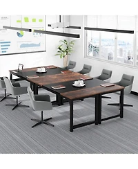Tribesigns Executive Desk, Large Office Computer Desk with Thicken Frame, Modern Simple Workstation Business Furniture for Home Office