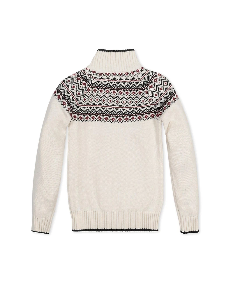 Hope & Henry Baby Boys Long Sleeve Half Zip Raglan Ski Sweater