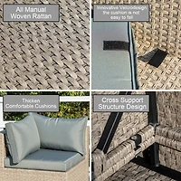 Streamdale 5-Piece Patio Sectional Sofa Set (Grey)