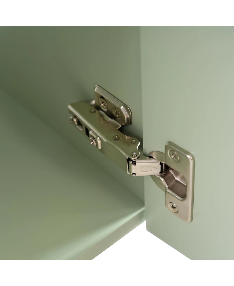 21.6 inch Modern Floating Bathroom Vanity with Ceramic Basin - Perfect for Small Bathrooms, Left side storage