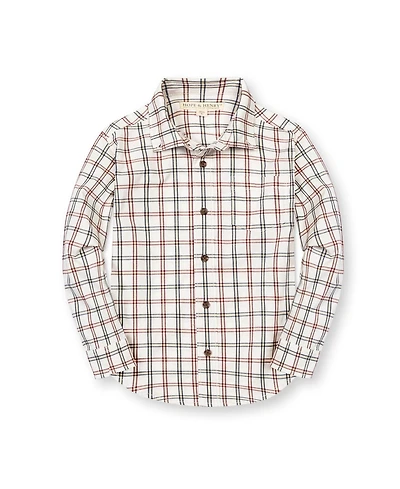 Hope & Henry Baby Boys Stretch Poplin Long Sleeve Button Down Shirt