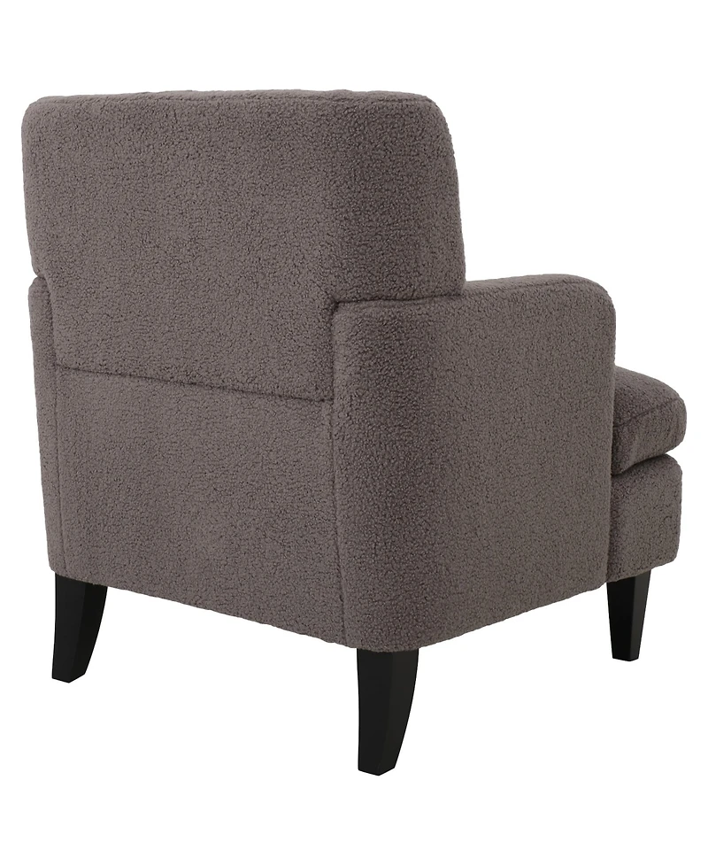 Simplie Fun Upholstered Accent Chair Tufted Armchair for Living Room and Bedroom, Russet Brown