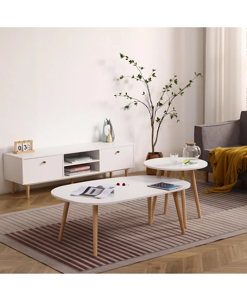 Streamdale Sophisticated Round Coffee Table 550mm Diameter, High Foot Design