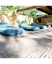 Streamdale Acacia Hardwoods Deck Tiles, 12" x 12", Light Gray