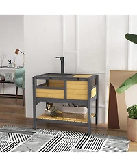 Streamdale Furniture Tortoise Habitat with Shelf Storage, Tortoise Enclosure with Weather Protection, Tortoise Gift Accessory, Reptile Enclosure with