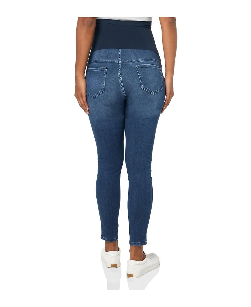Motherhood Maternity Maternity Indigo Blue Secret Fit Over the Belly Stretch Ankle Jeggings - Motherhood