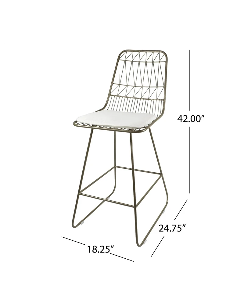 Streamdale Geometric Counter Stools with Waterproof Cushions