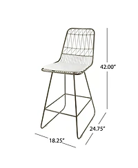 Streamdale Geometric Counter Stools with Waterproof Cushions