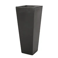 Streamdale Furniture 13" X 32.5" Outdoor Modern Mgo Cast Stone Planter, Black