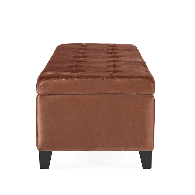 Streamdale Luxurious Velvet Ottoman with Lift-Top Storage and Button-Tufted Style