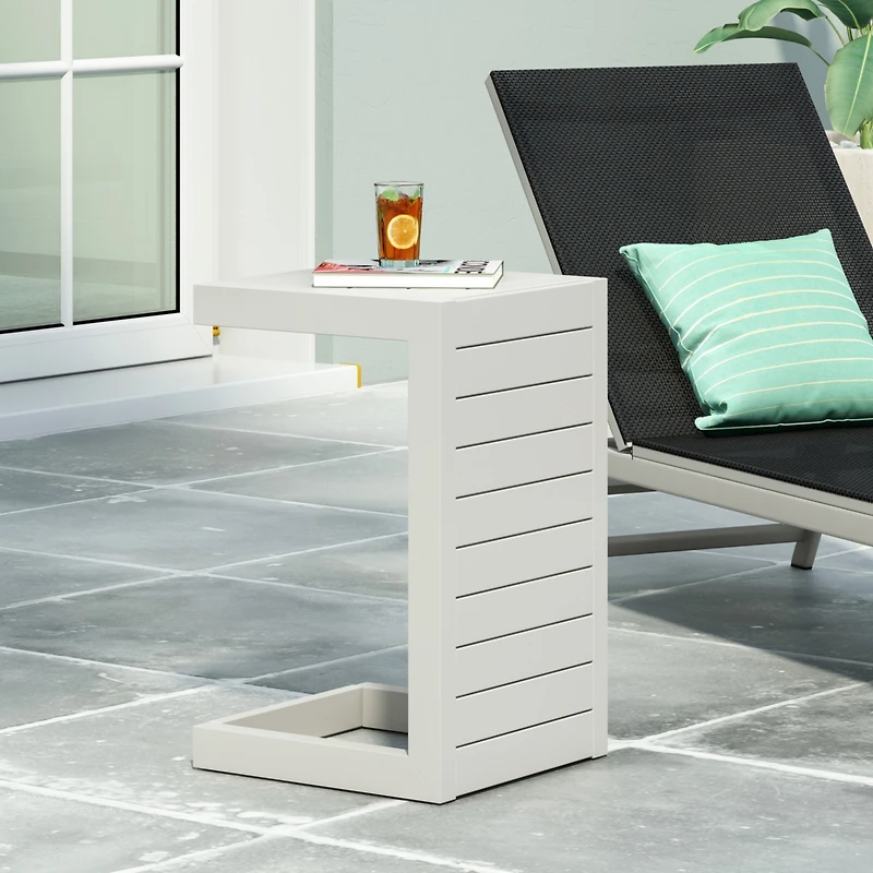 Streamdale Cape Coral Alu C-Shaped Table Grey