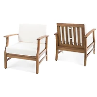 Streamdale Perla Club Chairs Set Of 2, Cream