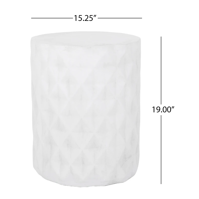 Streamdale Geometric Concrete Side Table Lightweight, Sturdy, No Assembly