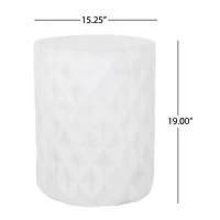 Streamdale Geometric Concrete Side Table Lightweight, Sturdy, No Assembly