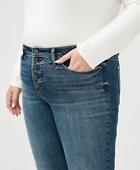 Silver Jeans Co. Plus Most Wanted Mid Rise Straight Leg