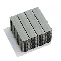 Streamdale Furniture Interlocking Wpc Patio Tiles, 11-Pack, Skygrey