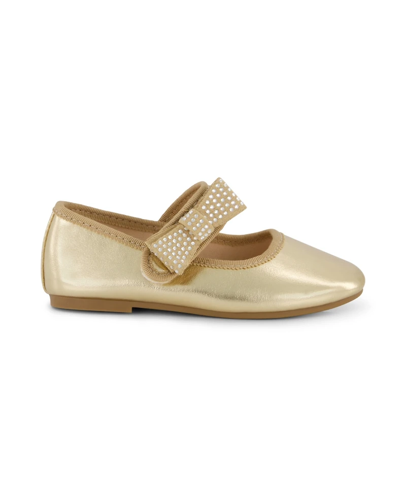 Jessica Simpson Toddler Girls Amy Crystal Bow Ballet Flat