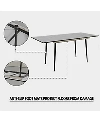 Streamdale Expandable Dining Table Set Table and Cushioned Chairs