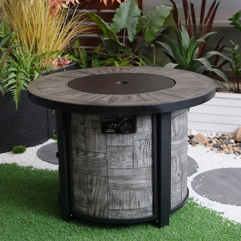 Streamdale Stonecrest Propane Fire Pit for Patio, 50,000 Btu