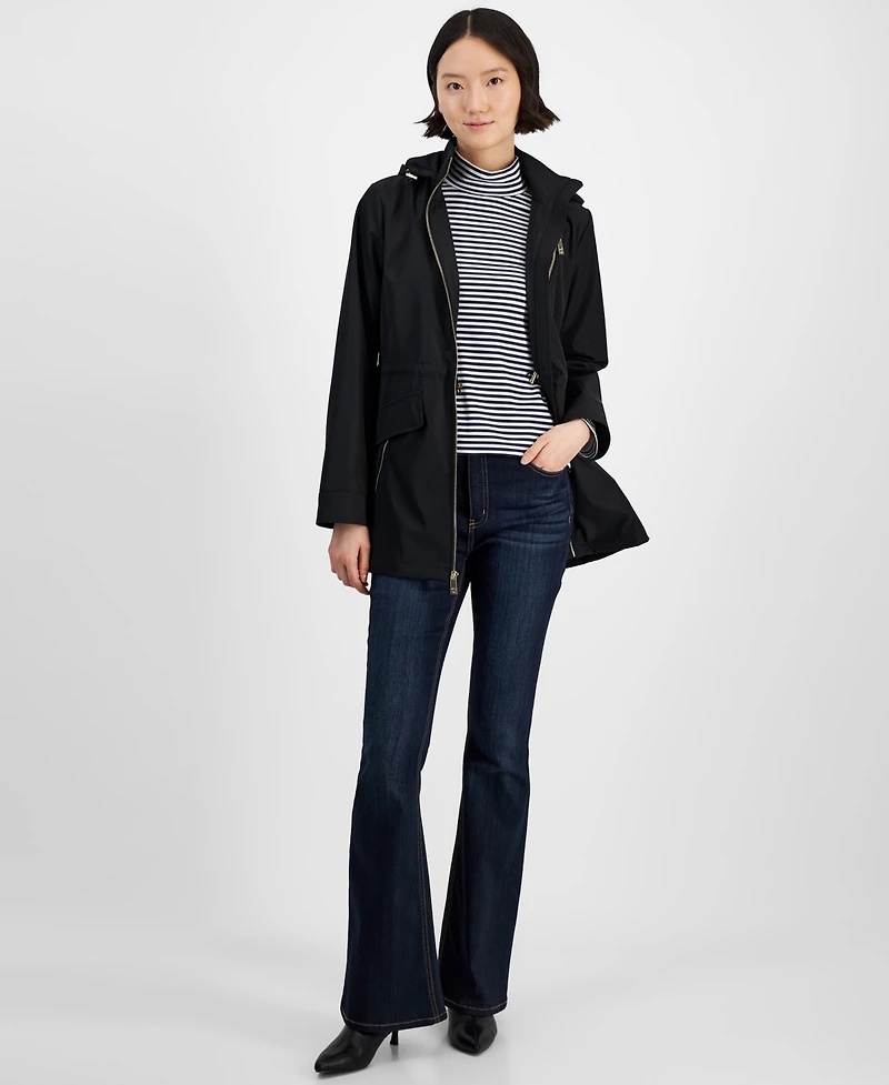 Michael Kors Petite Hooded Water-Resistant Anorak Coat