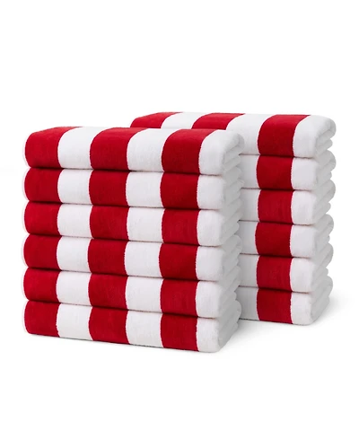 Ben Kaufman Striped Towel - Absorbent, 100% Cotton Towels - Oversized Towels for Beach Essentials - Quick-Dry Swimming Towels