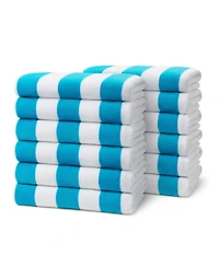 Ben Kaufman Striped Towel - Absorbent, 100% Cotton Towels - Oversized Towels for Beach Essentials - Quick-Dry Swimming Towels