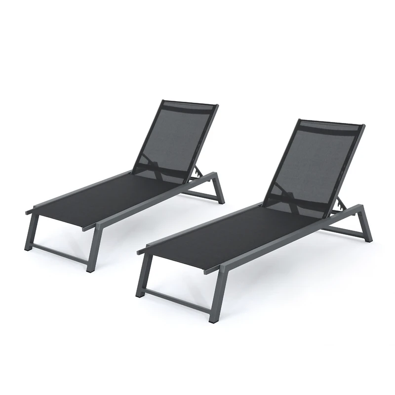 Streamdale Premium Aluminum Chaise Lounges Outdoor Comfort