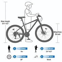Streamdale Furniture 26" Mountain Bike w/ Suspension Fork & Kenda Tires