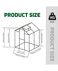 Newly marketed Gain height windproofaluminum greenhouse 6x4 Ft Polycarbonate Greenhouse Raised Base and Anchor Aluminum Heavy Duty Walk-in Greenhouses
