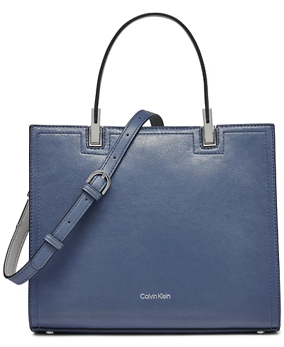 Calvin Klein Verne Mixed Material Convertible Satchel