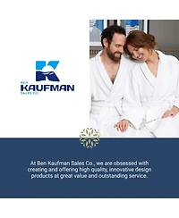Ben Kaufman 100% Cotton Robe - Cotton Bathrobes for Men & Women - Hotel-Inspired Plush Robes - Soft, Machine Washable Bathrobes