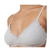 Cotton On Women's Lace Triangle Padded Bralette
