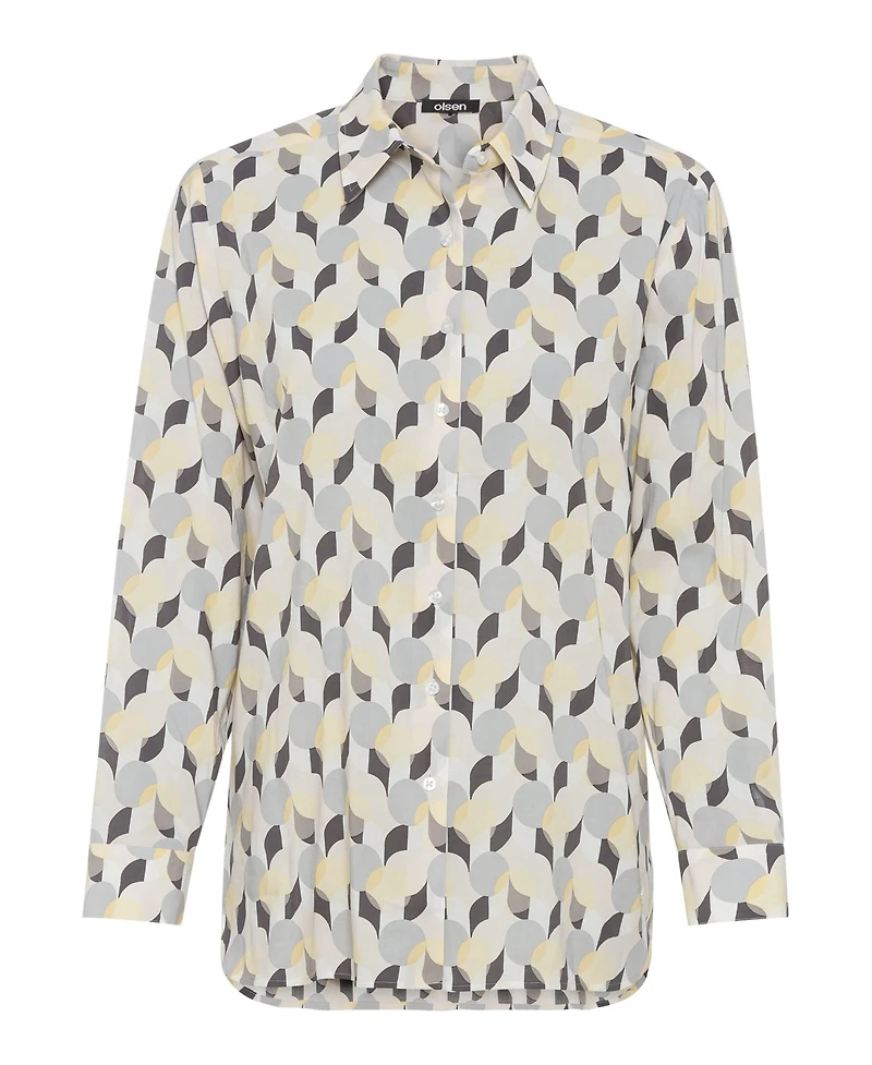 Olsen Women's Modern Retro Print Shirt