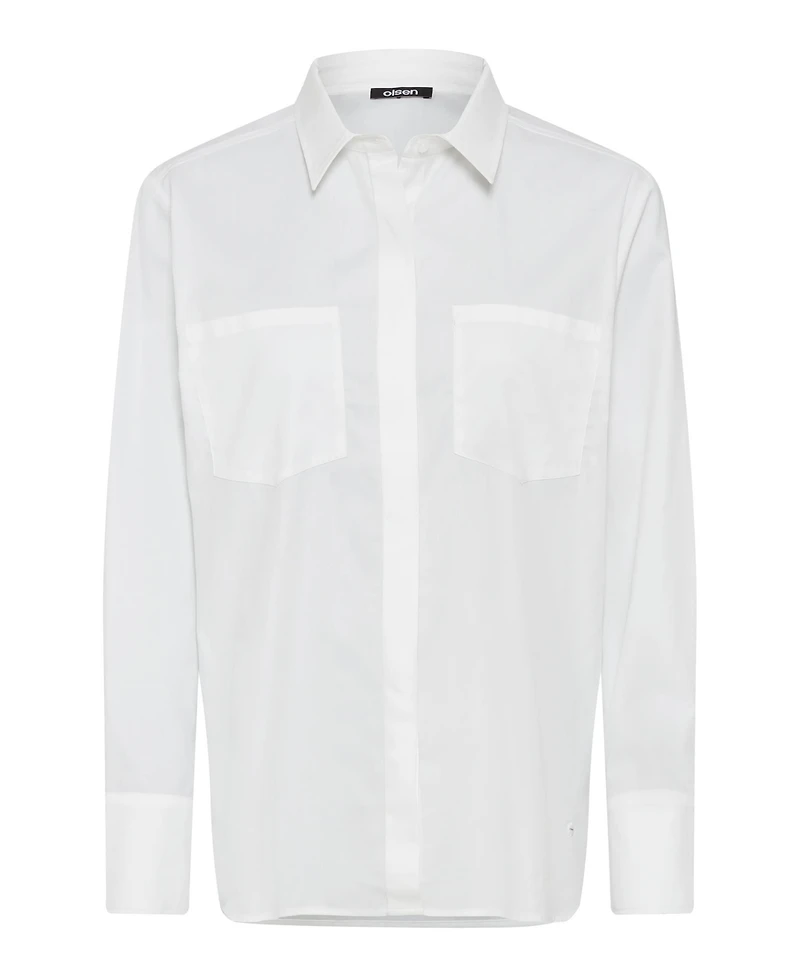 Olsen Women's 100% Cotton Solid Shirt