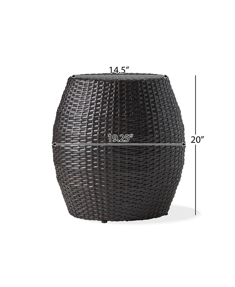 Streamdale Outdoor Wicker 14.00" Patio Side Table