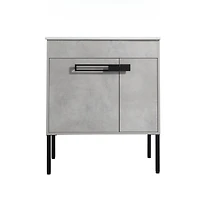 30 Inch Bathroom Vanity, Freestanding Bathroom Vanity or Floating is Optional Conversion, 3018-00330CG-1(Kd-Packing)-Excluding Sink