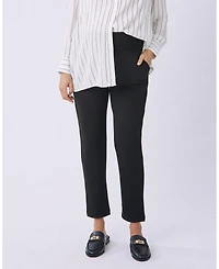 Angel Maternity Alana Relaxed Ponti Black Work Pants - Ankle or Full Length