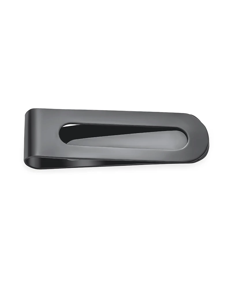 Bling Jewelry Our Father Lord's Prayer Cross Black Money Clip Stainless Steel