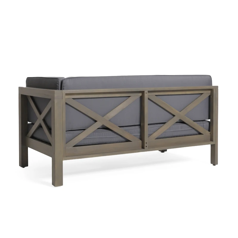 Streamdale Brava X-Back Right Corner Bench, Dark Grey