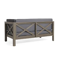 Streamdale Brava X-Back Right Corner Bench, Dark Grey