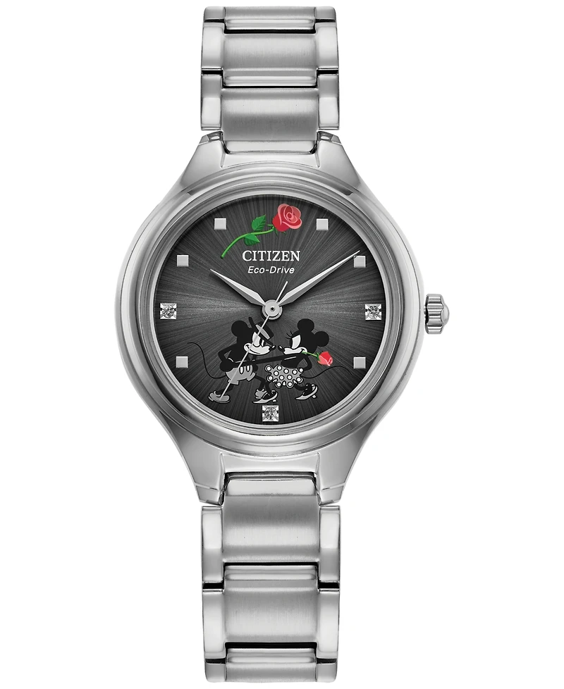Citizen Eco-Drive Women's Disney Mickey Mouse Friends Stainless Steel Bracelet Watch 29mm