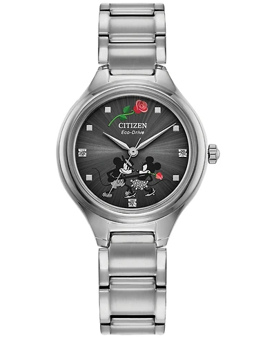 Citizen Eco-Drive Women's Disney Mickey Mouse Friends Stainless Steel Bracelet Watch 29mm