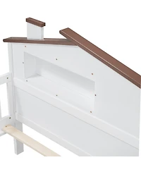 Streamdale Furniture Twin Platform Bed with House Headboard and Storage