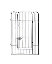 Flynama Metal Pet Playpen 39.13-in x 21.98-in Black Metal Indoor/Outdoor Playpen