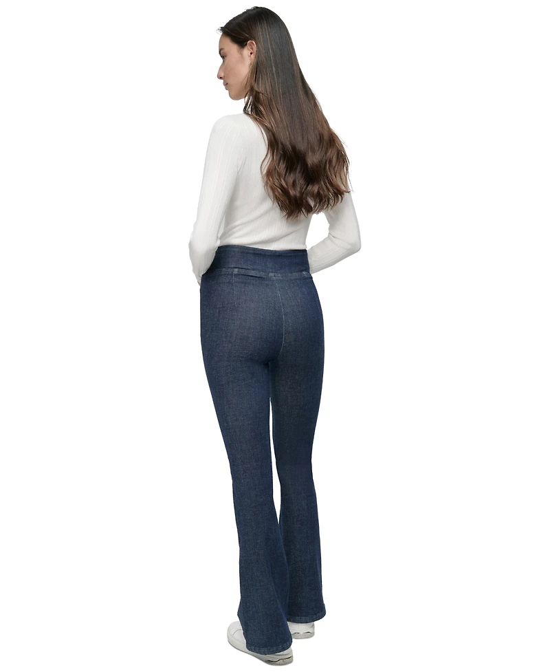 Dkny Jeans Petite High-Rise Pull-On Flare