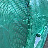 15' x 7' x 6.5' Walk-in Tunnel Hoop Greenhouse, Green House with Polyethylene Pe Cover, Steel Frame, Roll-Up Zipper Door & Windows for Flowers, Vegeta