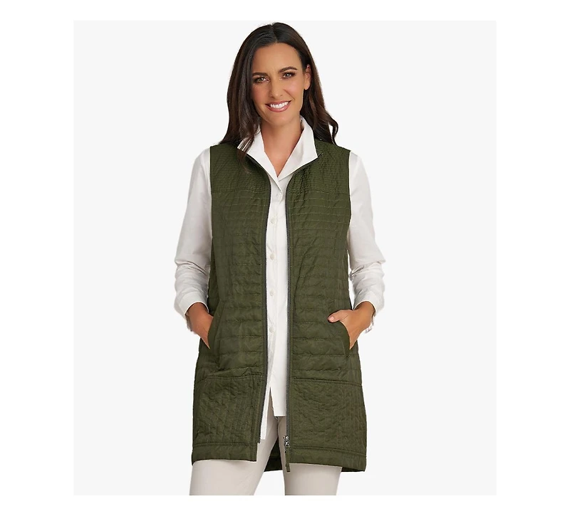 Stella Carakasi Women's Two-Way Zip Lightly Padded Water-Repellent On The Go Vest